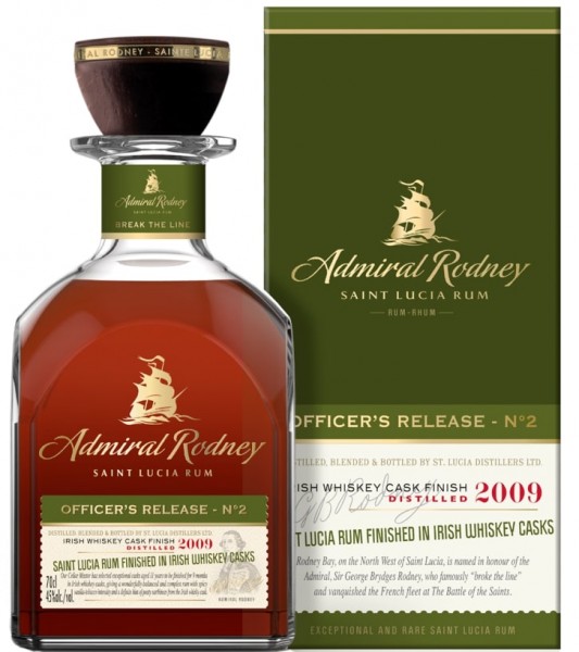 Admiral Rodney Officer's Release N°2 Rare Saint Lucia Rum Irish Whiskey Cask Finish