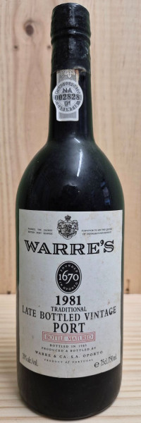 Warre's Traditional Late Bottled Vintage Port 1981 Differenzbesteuert