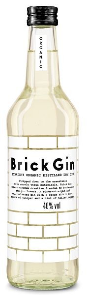 Brick Gin Straight Organic Distilled Dry Gin Deutschland
