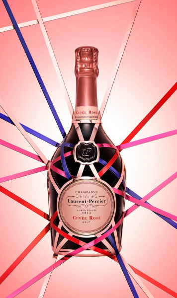 Laurent-Perrier Cuvée Rosé Brut mit Manschette (Rubans)